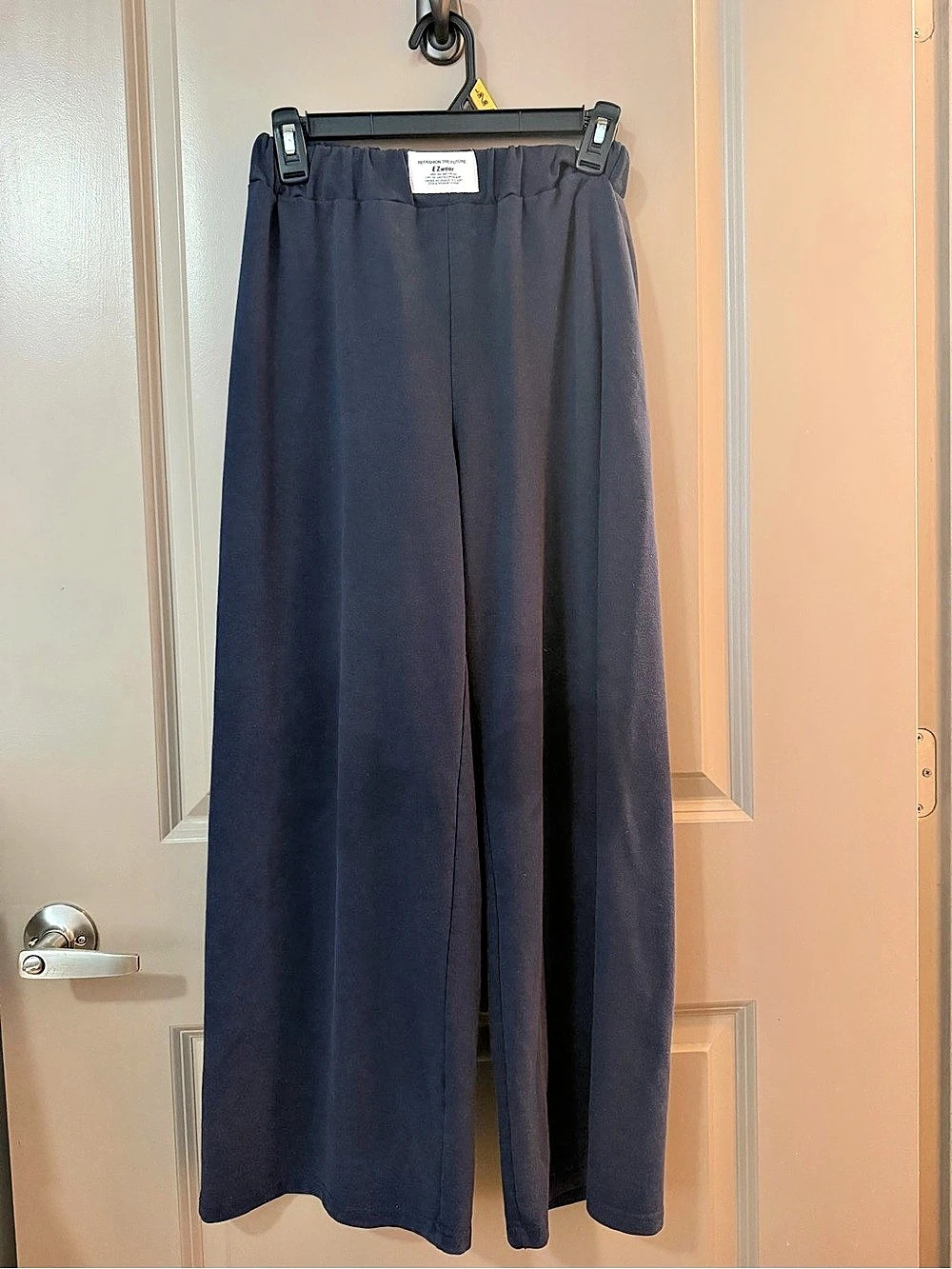SHEIN Navy Wide Leg Sweatpants